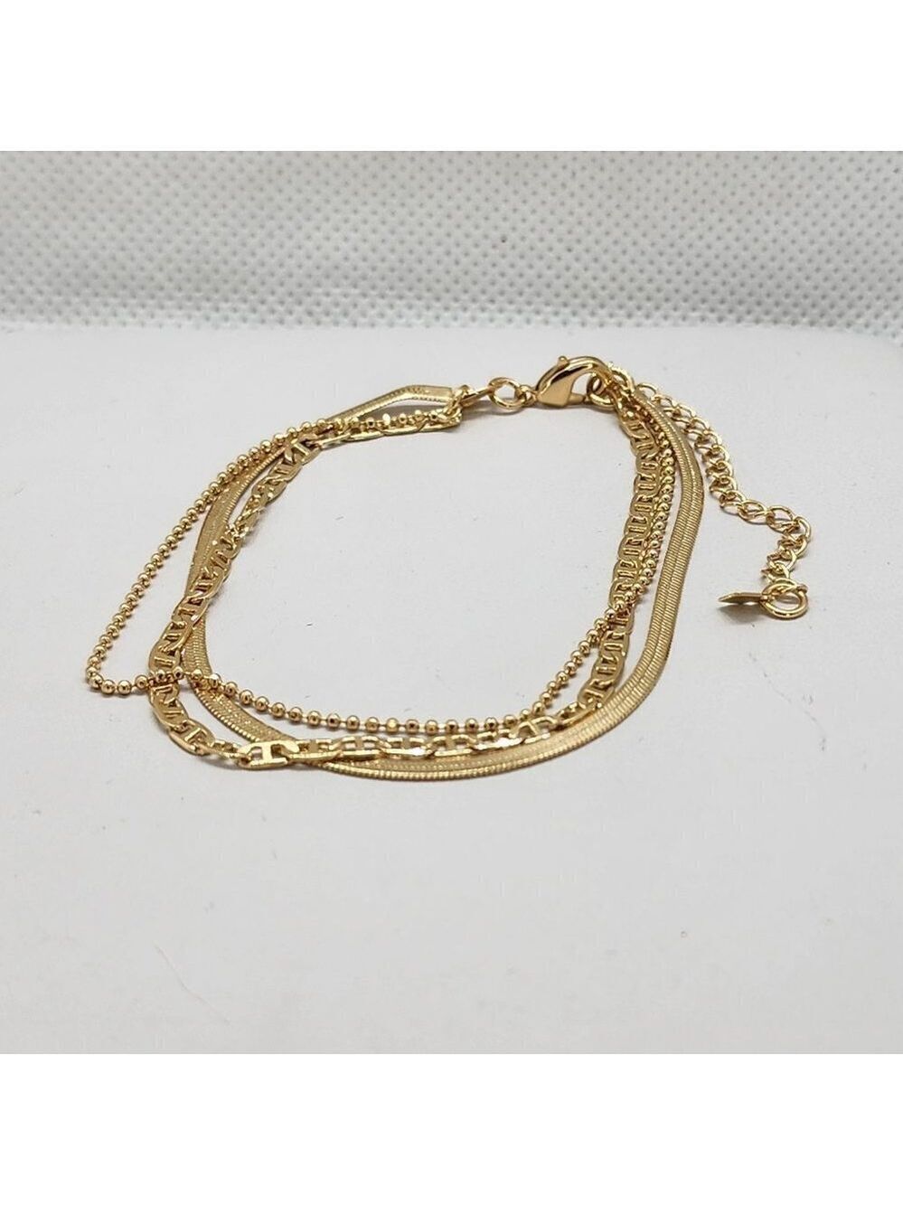 Brand New Brazilian 18k Gold Filled 3pc Bracelet